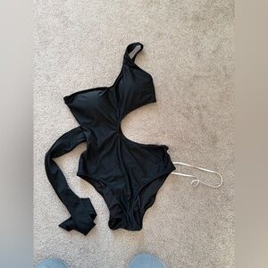 Large Black Aerie Onepiece Swimsuit